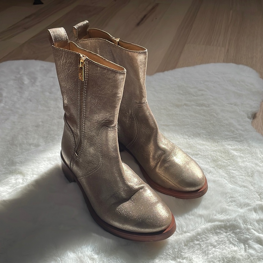 Tory Burch Gold Boots